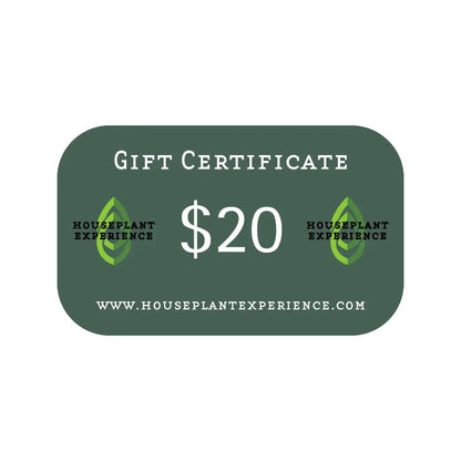 $20.00 Gift Certificate HouseplantExperience.com
